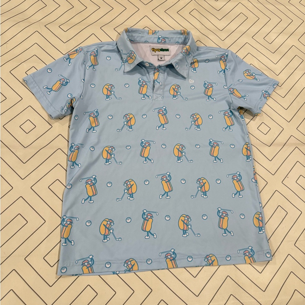 Tipsy Elves Golfing Hotdog Polo